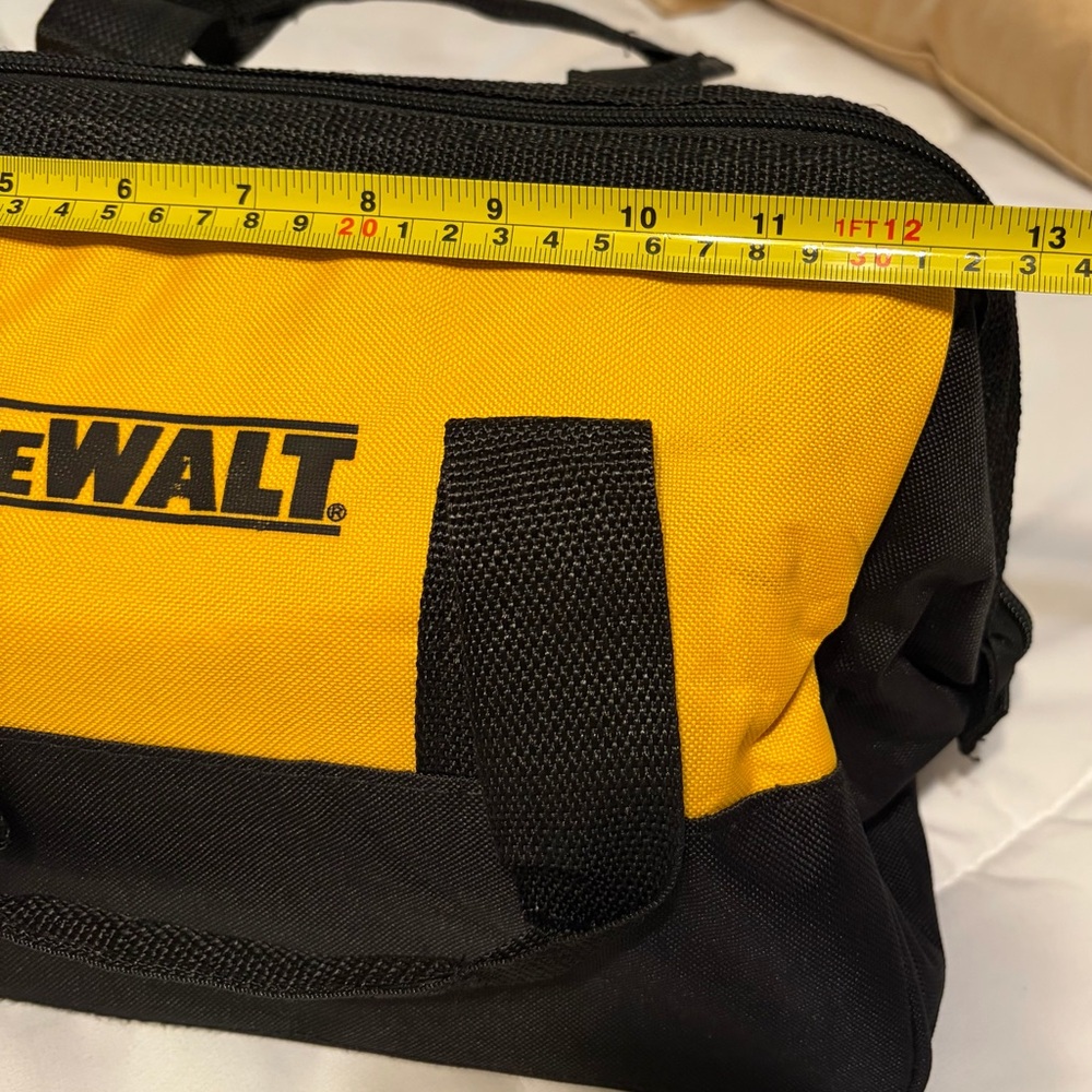 Dewalt Black & Yellow Heavy Duty Contractors 13” Tool Bag NEW - Picture 7 of 7
